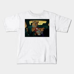 Tigers in taxi Kids T-Shirt